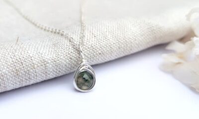 925 Sterling Silver Initial Necklaces: Merging Your Personality with a Moss Agate Heart Charm